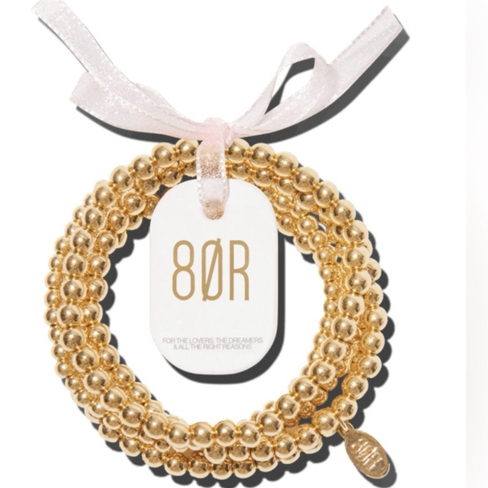 Gold Tone Beaded Bracelet Set